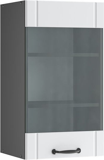 Vicco - Küchenglasschrank Fame-Line, Weiß Landhaus, 40 cm