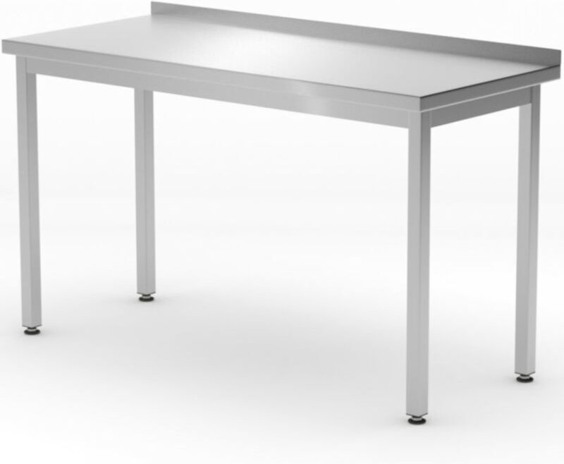 Wandarbeitsplatte mit Kante Budget Line STEEL 1000 x 600 x 850 mm - Hendi 817209