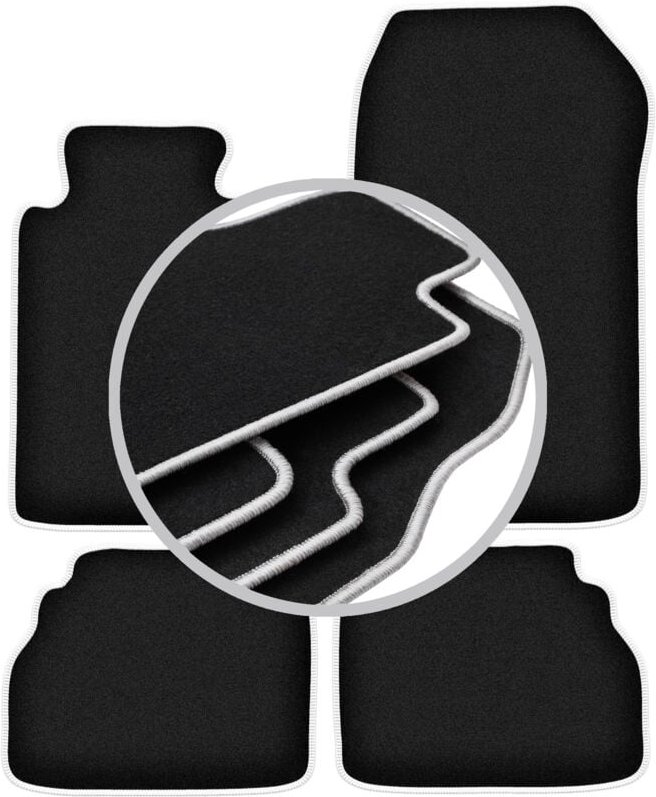 CARLUX-SILVER Autofußmatten für: Mercedes E W210 Limousine, Kombi (1995-2003)
