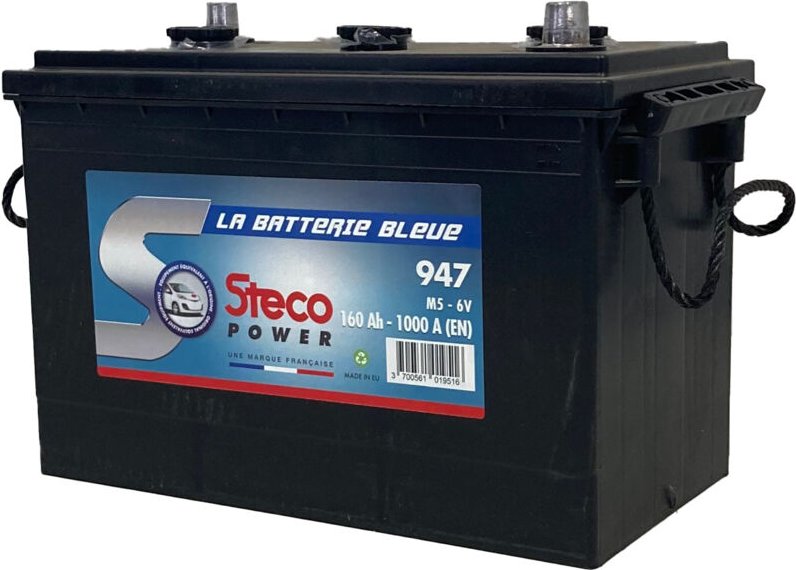 Batterie 6V 160Ah 1000A 330x174x236 mm 6-Volt-Bereich (inkl. Säure) stecopower - 947