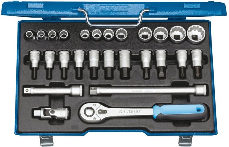 Gedore - Steckschlüssel-Satz 1/2, 27-tlg., UD-Profil, 10-30 mm