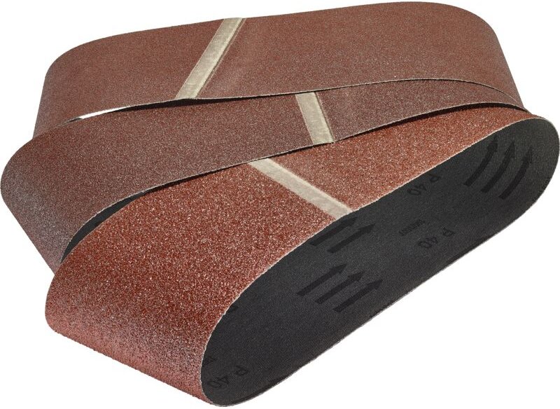 I Gewebe-Schleifbänder i 1916100 i 75 x 533 mm, Körnung 40–120, 9-tlg. i Schleifband i Schleifpapier - Wolfcraft