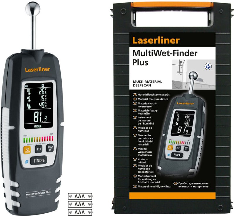Laserliner - Materialfeuchtemessgerät Elektronisch MultiWet-Finder Plus