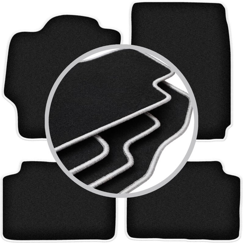 CARLUX-SILVER Autofußmatten für: Mazda 323 BJ Limousine, Fließheck, Break, Kombi (1998-2003)