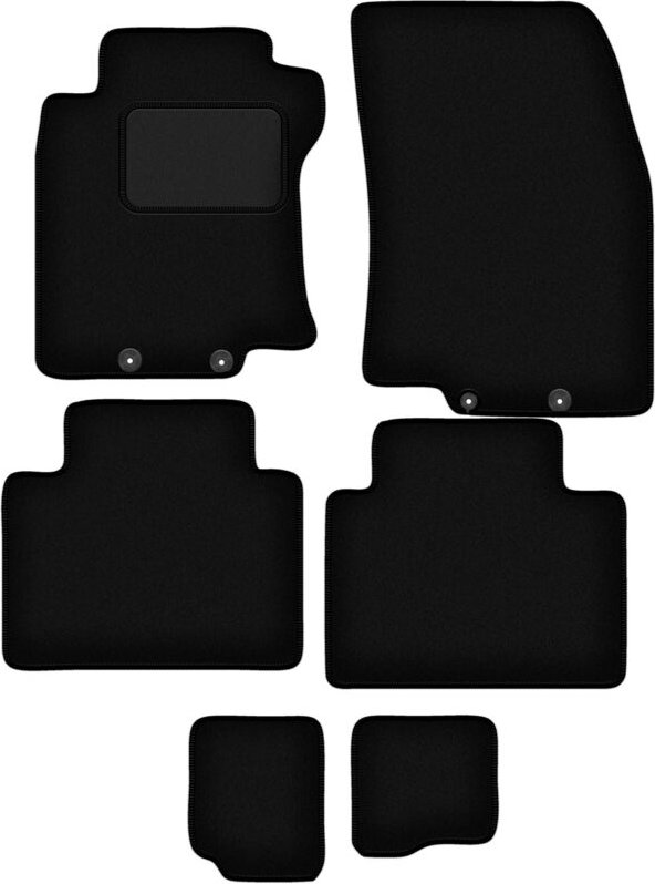 Schwarze Veloursmatten für: Nissan X-Trail III T32 FL 7-Sitzer (2017-2021)