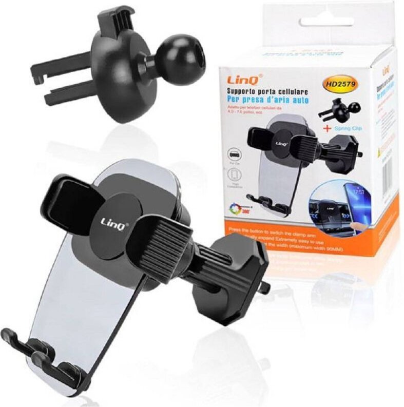 Trade Shop Traesio - Trade Shop - Autohalterung Klimaanlage Ansaugung + Smartphone Federklammer HD2579 -