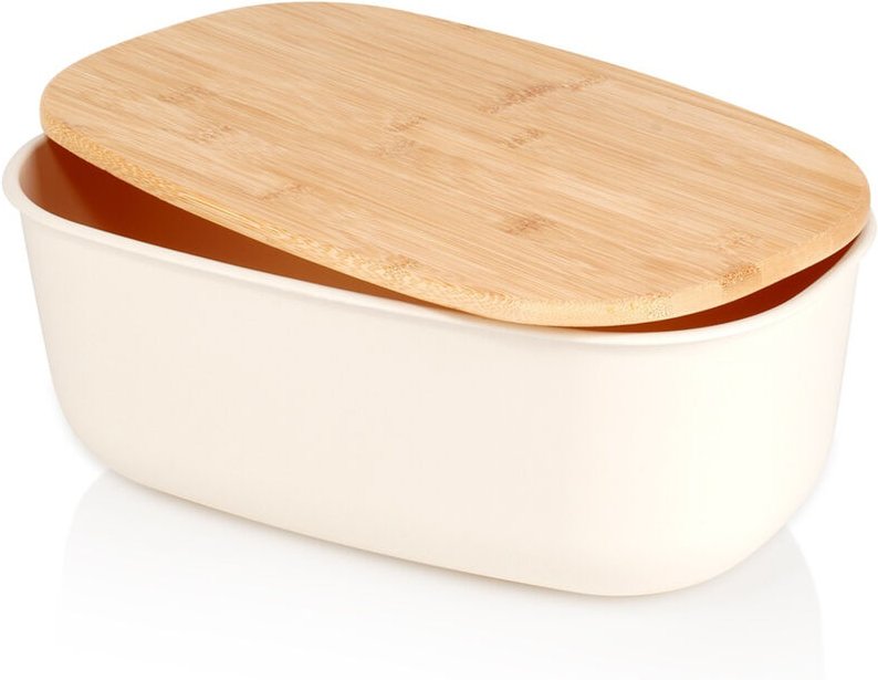 Großer Brotkasten für Brötchen mit Bambusbrett Küche