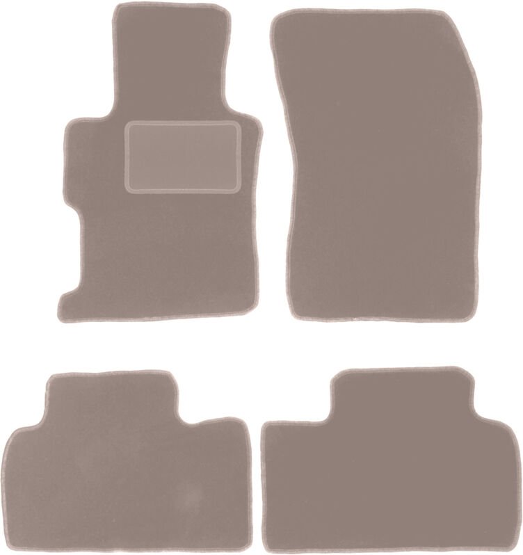 Beige Velours-Fußmatten für: Honda Civic IX Limousine (2011-2016)
