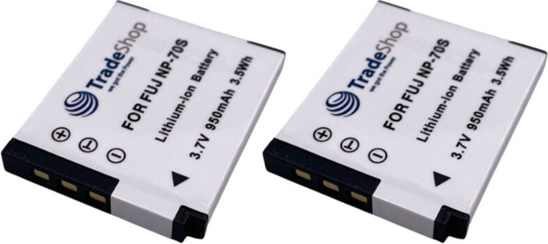 Trade-shop - 2x Li-Ion Akku 3,7V / 950mAh kompatibel mit Fujifilm Instax Mini 99 Sofortbildkamera ersetzt NP-70S