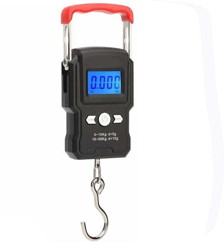 CHOYCLIT Waage, Personenwaage und Dynamometer, Hängehakenwaage, Doppelte Präzision, LCD-Hintergrundbeleuchtung, 50 kg / ...