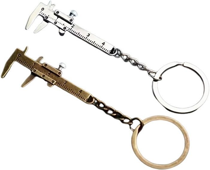 Stücke Mini Kleine Praktische Messschieber Schlüsselbund Anhänger Messwerkzeug Zink-legierung Schlüsselbund Tragbare Wer...