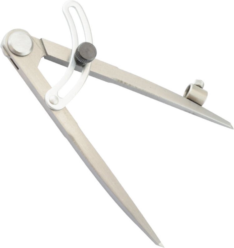 GABRIELLE Professionelles 250-mm-Markierungslineal aus Kohlenstoffstahl mit geflügeltem Stifthalter, Leder mit großem Ab...