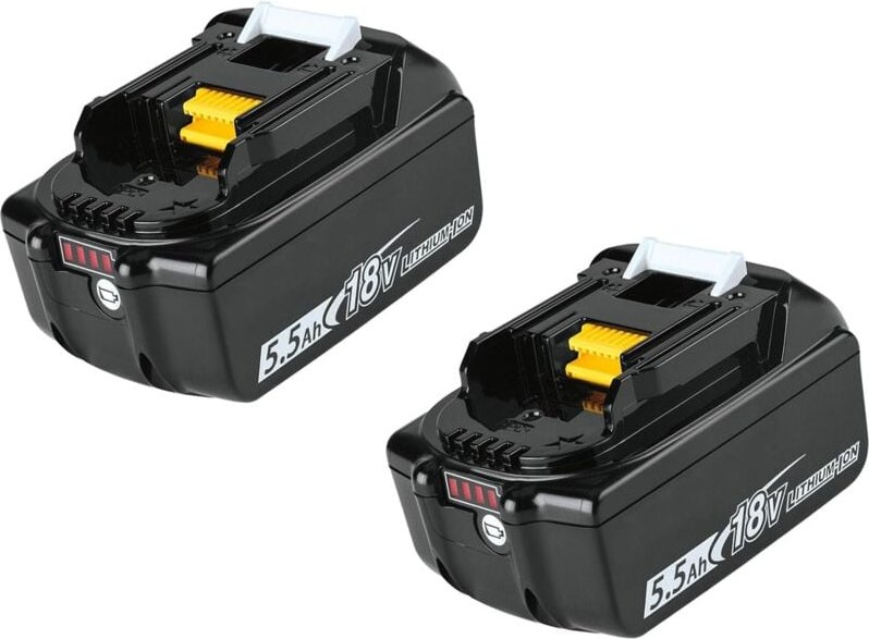 Teetok - Batterien, 2 x5,5 a Akku, 18 v lxt Li-Ionen-Akku BL1850 BL1830, Kompatibel mit Makita-Akku