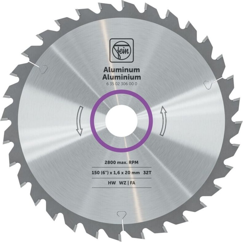 Handkreissägeblatt für Aluminium und weitere Nichteisenmetalle - Fein