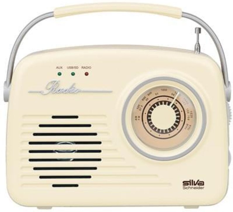 Silva Schneider - Mono 1965 Kofferradio ukw aux, usb wiederaufladbar Beige