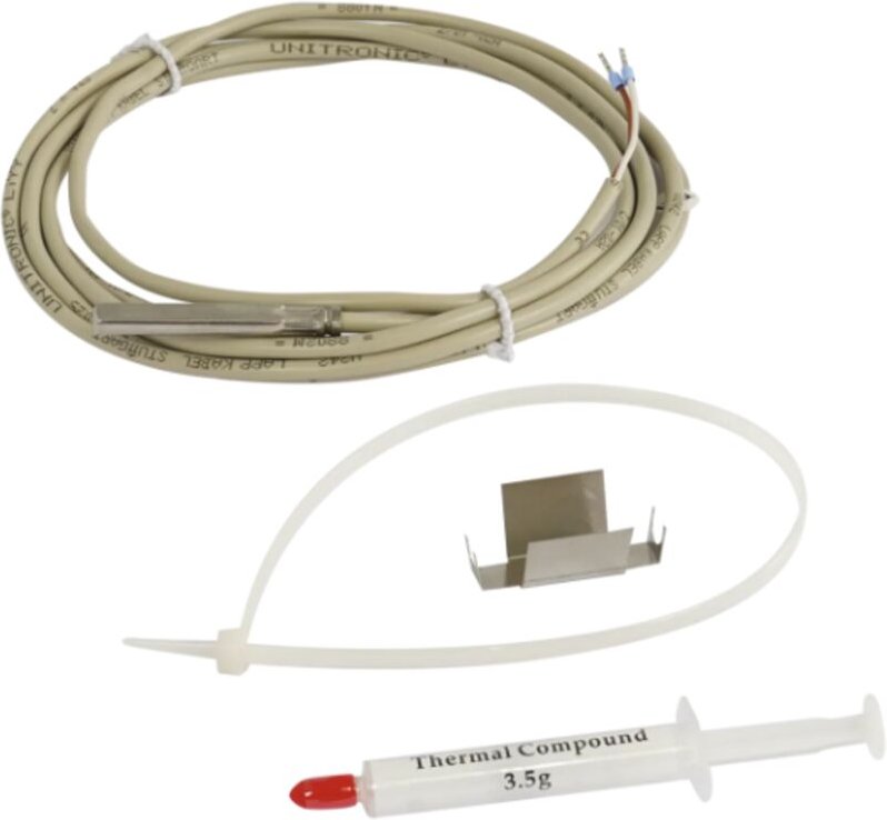 Rohranlegefühler Pt1000 Ø 6 mm, L-Kabel 2,5 m Caleffi 161012 Schwarz