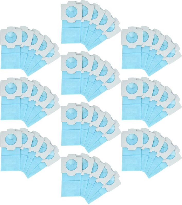 50x Staubbeutel Ersatz für Makita 194566-1, A-48511, 194565-3 für Staubsauger - 11,8cm x 6cm Hellblau - Vhbw