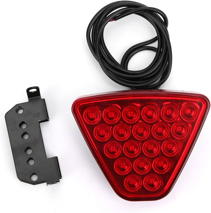 Jeffergarden 12V Auto Rücklicht 20 LEDs Bremsbremswarnung Lampe Blitzstrobe Universal für Motorrad ATV -LKW SUVRED