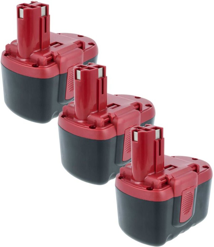 3x Akku Ersatz für Bosch 2607335561, 2607335637, 2607335562, 2607335645, BAT030, B-8230 für Werkzeug (2000 mAh, NiMH, 24...