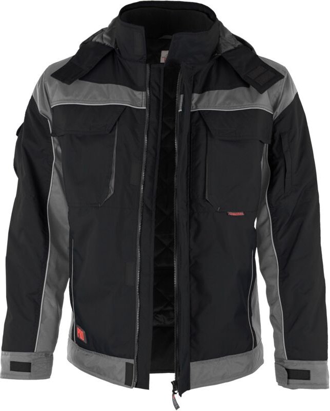 Qualitex Winterjacke "PRO", Größe: S, Farbe: schwarz/grau