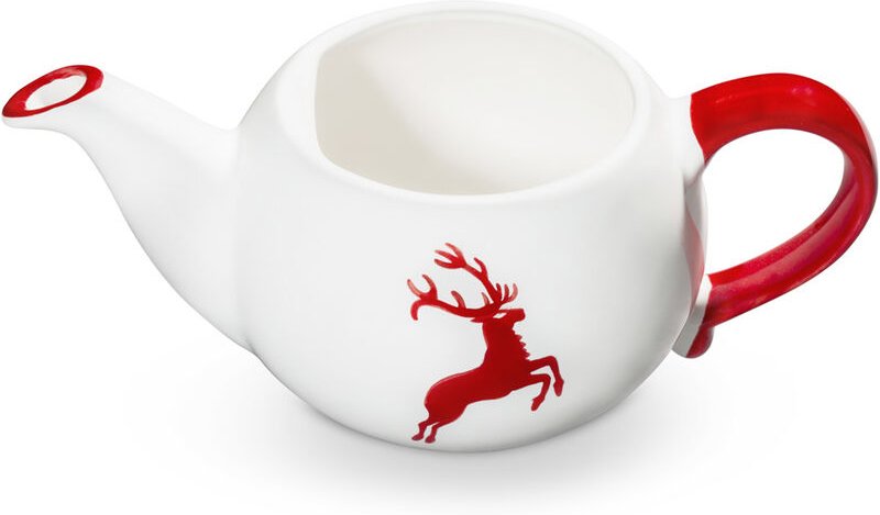 Gmundner Keramik - Rubinroter Hirsch, Unterteil Teekanne 0,5L