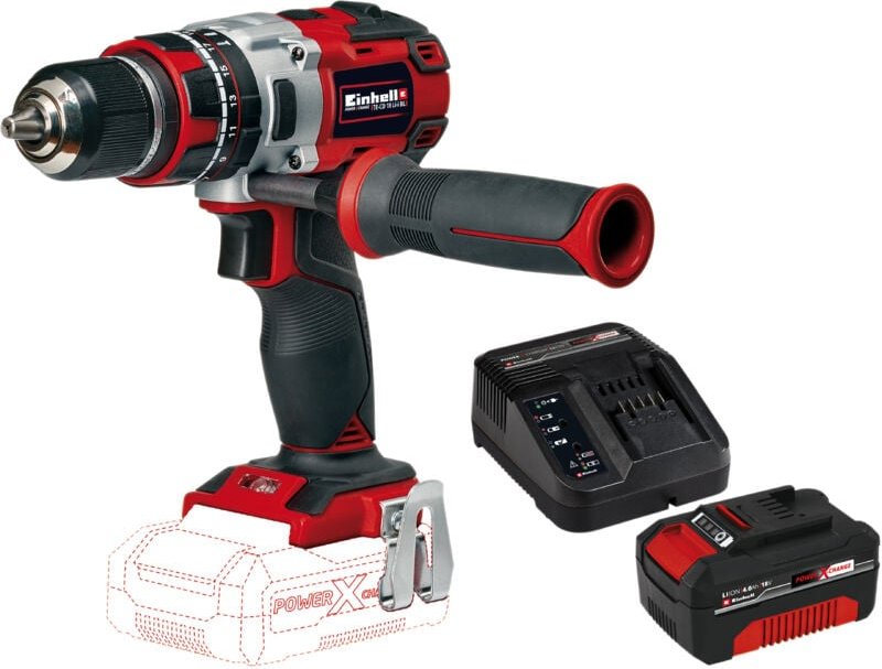 Thumbnail - Professional Akku-Schlagbohrschrauber, tp-cd 18 Li Brushless Kit (1x 4,0 Ah) - Einhell