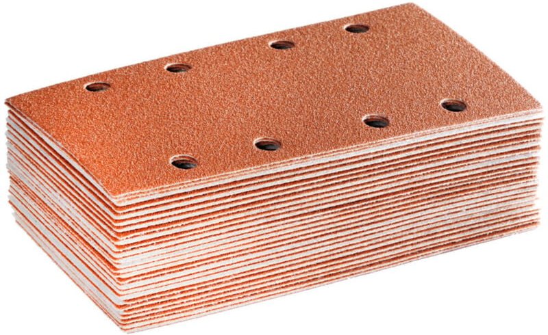 Thumbnail - Schleifpapier-Set 50-teilig Lochung 8fach, Körnung: 120, (l x b: 185 x 93 mm) 50 Stk - Starcke