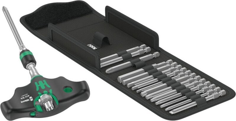 Wera - Bit-Schraubendreher-Set Kraftform Kompakt 400 ra Set 1, 17 teilig