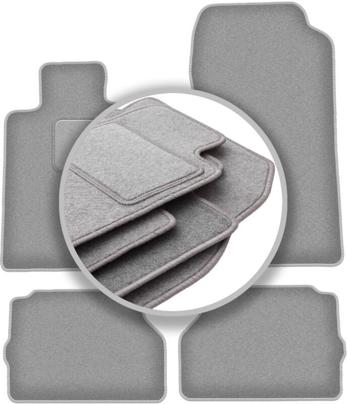 Graue Autofußmatten für: Mercedes C140 / W140 Coupé (1992-1999)