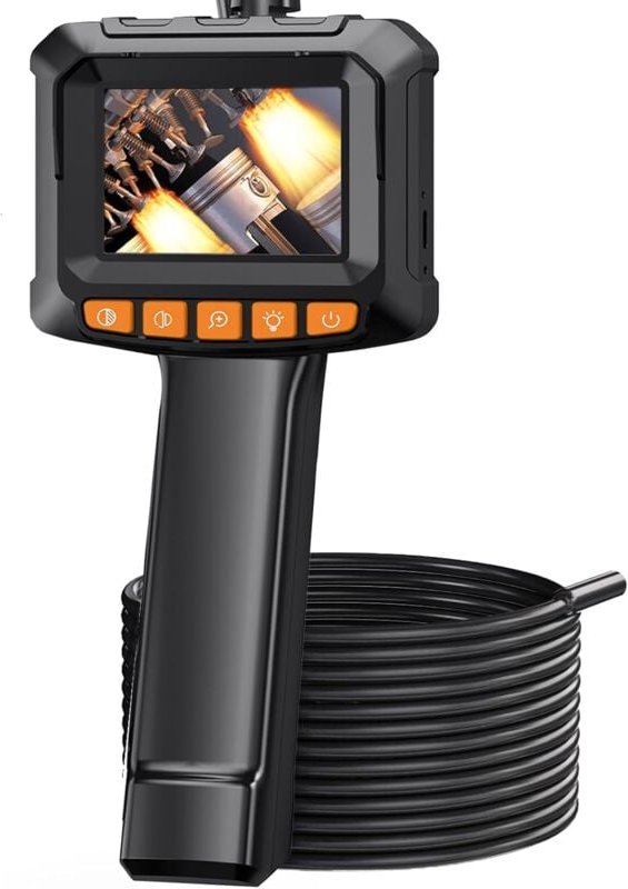 Endoskopkamera, 1080P HD-Endoskop, 2,4-Zoll-IPS-Bildschirm-Rohrinspektionskamera, wasserdichte IP67-Kamera, 5 m halbstar...