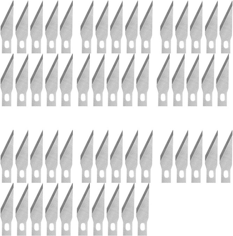 50 Stück Ersatz-Skalpellklinge, rostfreie Klinge, für Präzisionsschneider, chirurgisches Skalpell, Modellierskalpell, 11...