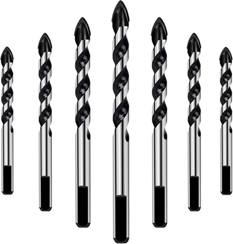 Osqi - 7-teiliges Bohrer-Set für Fliesen, Glas, Beton, Stein, Ziegel, Fliesen, Keramik und Spiegel (3 mm, 4 mm, 5 mm, 6 ...