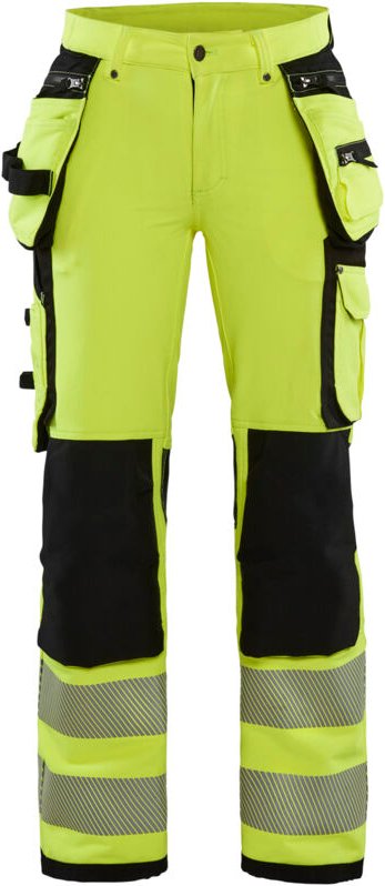 Hochsichtbarer Stretch-Arbeitshose Damen 4D 7197 - Neon Gelb/Schwarz L - FR(44) - SE(C42) - Normen