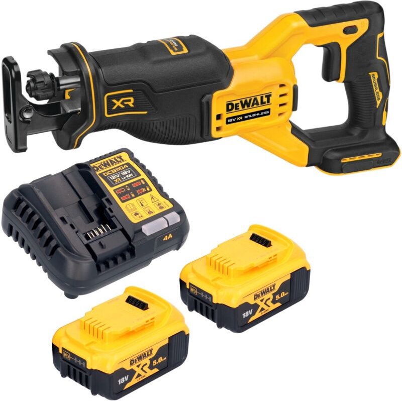 DeWalt DCS 382 P2 Akku Reciprosäge Säbelsäge 18 V Brushless + 2x Akku 5,0 Ah + Ladegerät