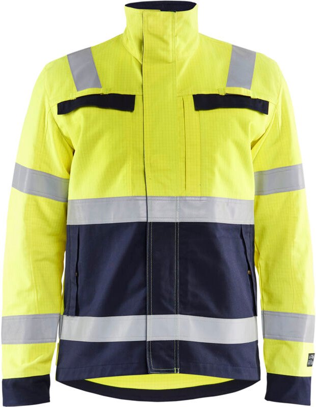 Multinorm Arbeitsjacke 4087 - Neon Gelb / Marine XXXL