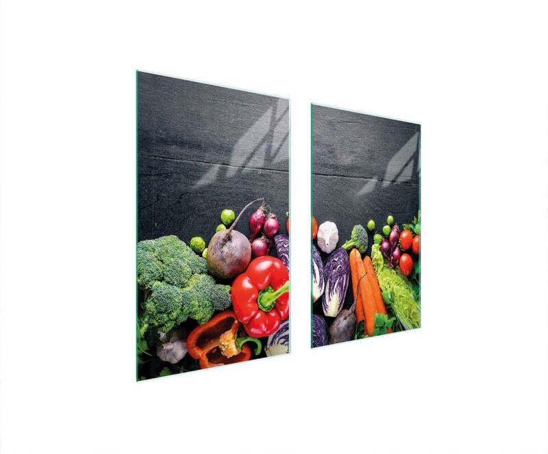 GLASSCHUTZPLATTE FÜR HERD 75x52 GEMÜSE