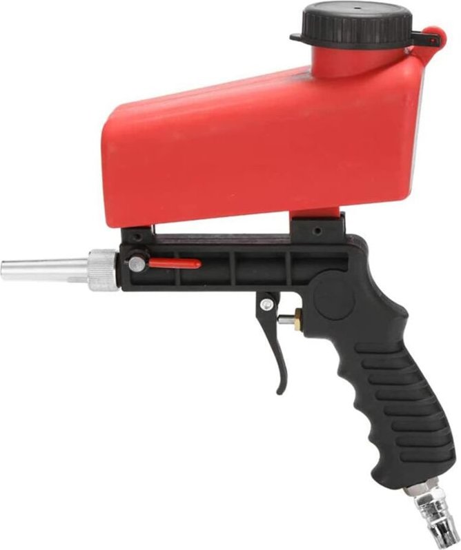 Professioneller tragbarer pneumatischer Sandstrahler zum Entfernen von Farbsplittern und Rost (rot)
