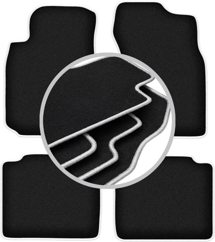 CARLUX-SILVER Autofußmatten für: Mitsubishi Lancer VII Kombi, Limousine (2003-2008)