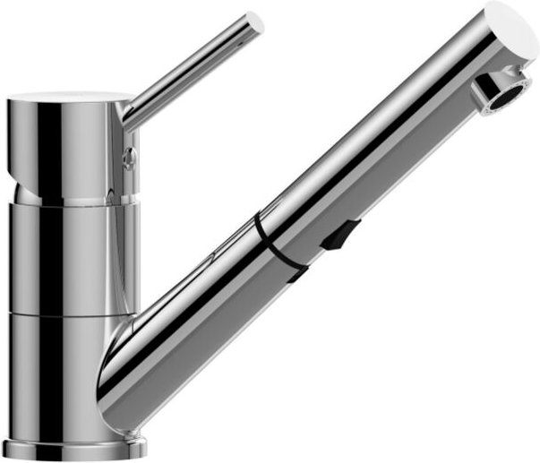 Paffoni Birillo Serie Einhebel-Spültischbatterie mit ausziehbarer Brause BI183CR Verchromt - Messing