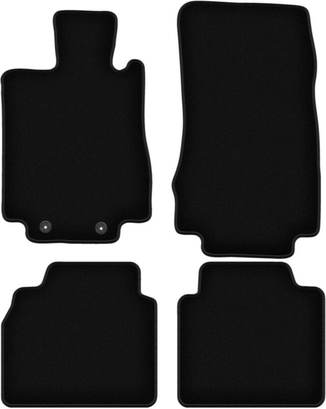 BASIC schwarze Veloursmatten für: Mercedes S W220 lang (1998-2005)