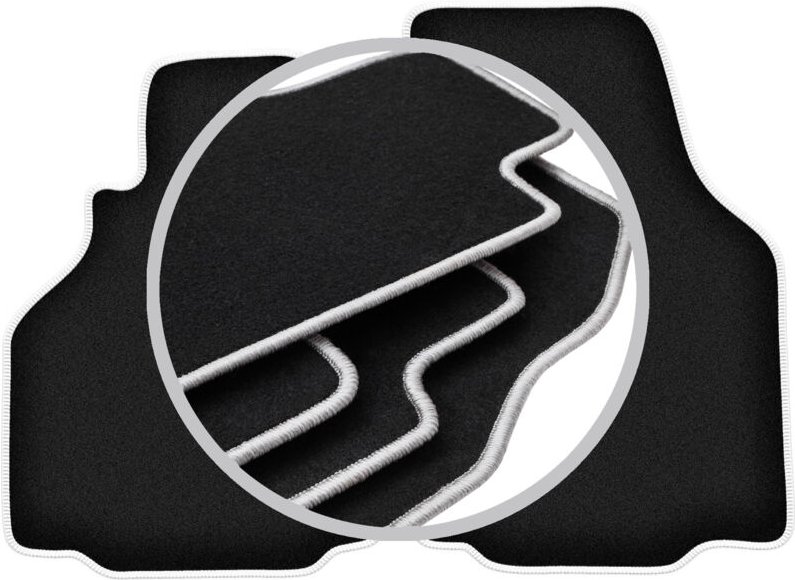 CARLUX-SILVER Autofußmatten für: Porsche Boxster (Typ 986) Coupé, Cabrio (1997-2004)