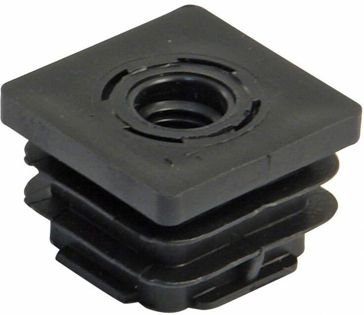 Vierkant-Endstück - Kunststoff und mit Gewinde M10 40x40 - 37540/10 - AVL