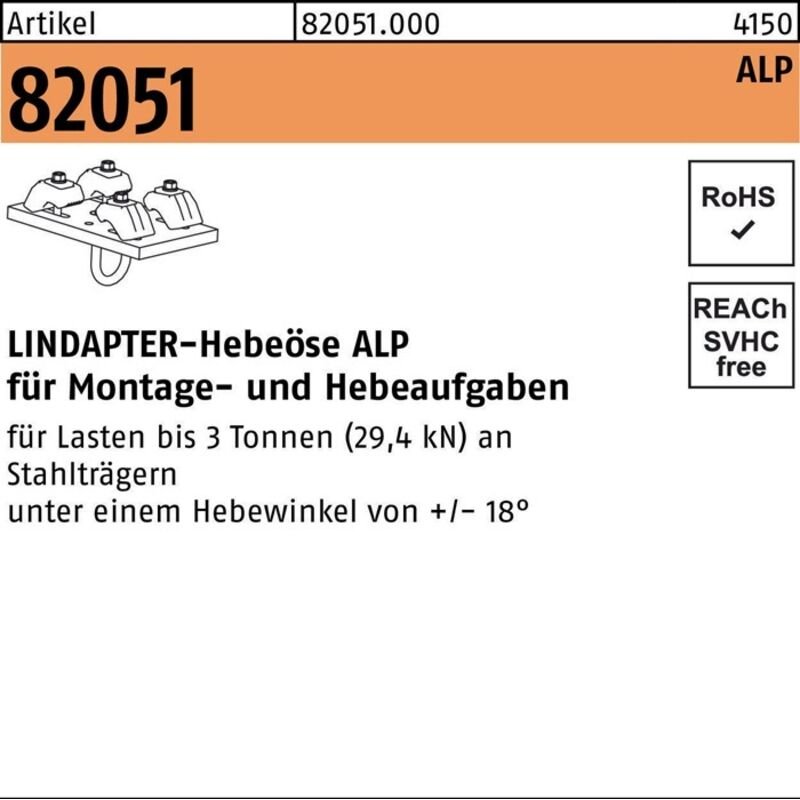 Hebeöse r 82051 alp alp 3T-1 1 Stück Lindapter