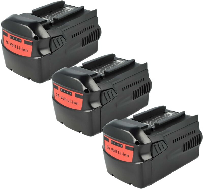 Extensilo - 3x Akku kompatibel mit Hilti TE6-A36, te 6A, TE6A, te 6-A36 avr, te 500-A36, cpc 36V Werkzeug (7000 mAh, Li-...