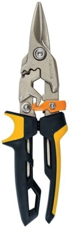 Fiskars - PowerGear Blechschere gerade, 1027207 mit 40% mehr Kraft