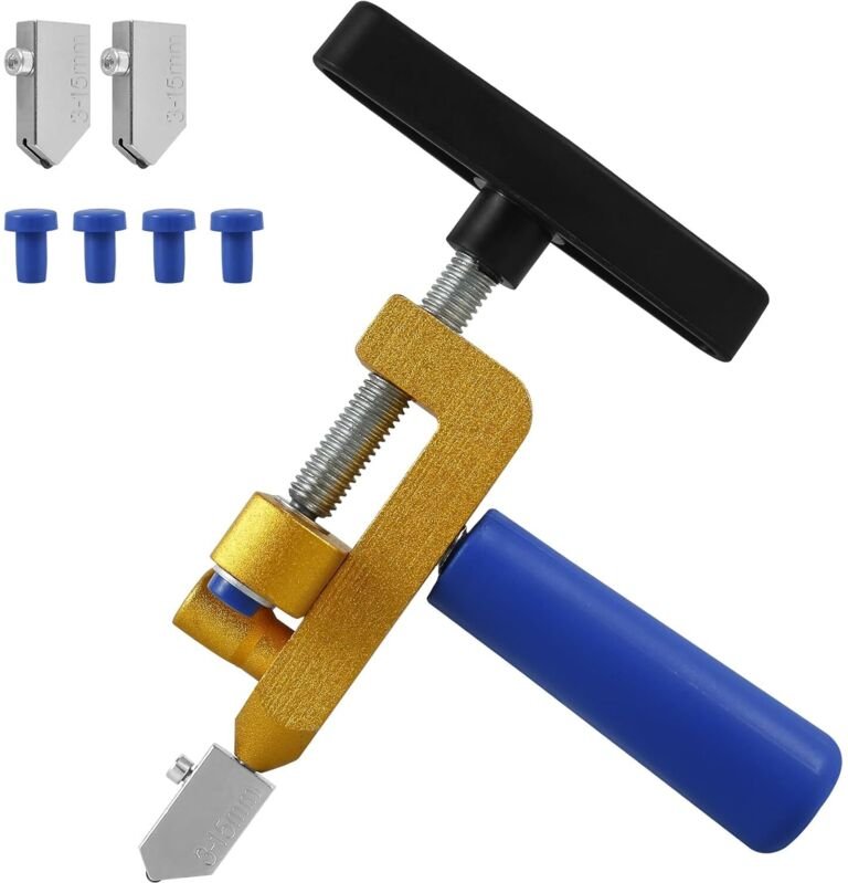 Gabrielle Fliesenschneider, manueller Fliesenschneider für Keramikfliesen, Feinsteinzeug für Profis, mit verstellbarer L...