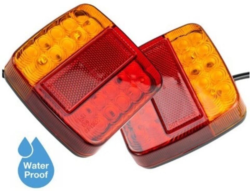 Thumbnail - 12V LED Anhängerleuchte mit Kennzeichenbeleuchtung, wasserdichtes Parkrücklicht mit E-Prüfzeichen und Anhängerreflektor,...