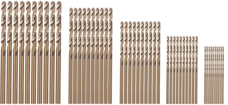 Thumbnail - Tlily - 50-teiliges Drillforce Tools M35-Kobaltbohrer-Set, Hss-Co-Set 1–3 mm, zum Bohren in gehärtetem Stahl, Gusseisen ...