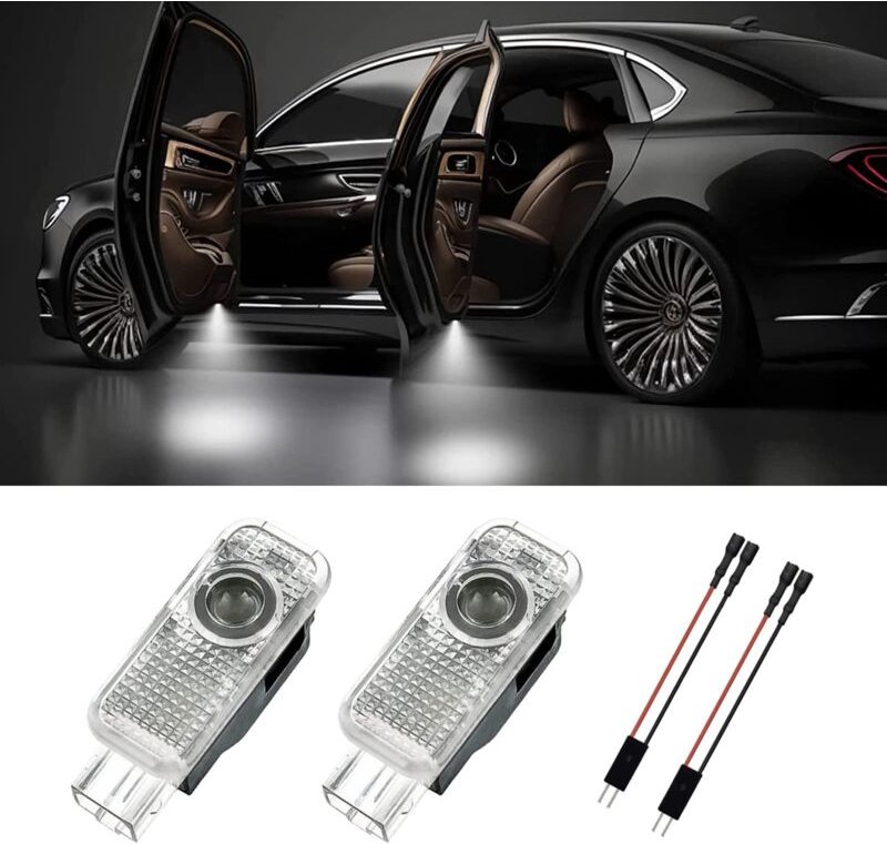 Aougo - Geeignet für Audi A6L A4L Q3 Q5 A5 Q7 A7 A3 A8 S6 Willkommenslampe Laser Auto Projektionslampe npterbl