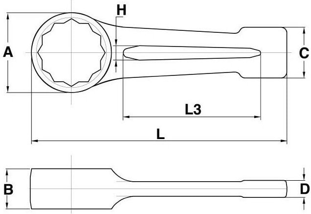 Schlag-Sternschlüssel, 24mm Tengtools 903024 160750105